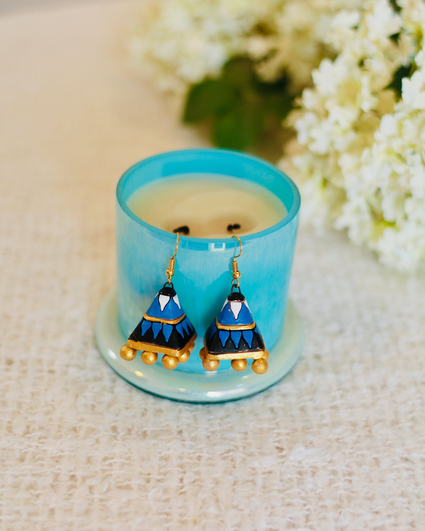 Artisan Terracotta Jhumka Earrings | Hand-Painted & Handcrafted