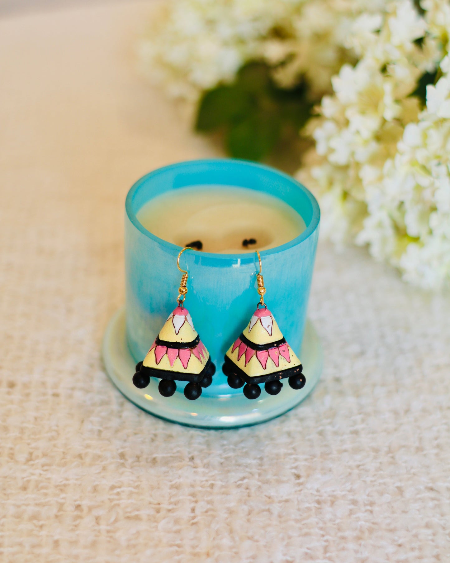 Artisan Terracotta Jhumka Earrings | Hand-Painted & Handcrafted