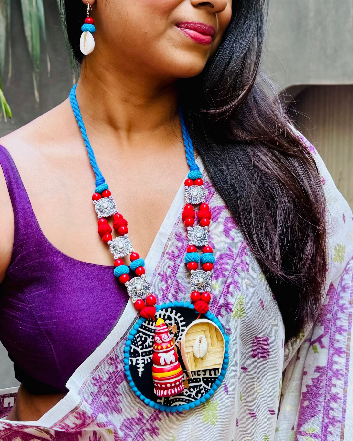 Handcrafted Sindur Dani & Kulo Bengali Style Necklace Set