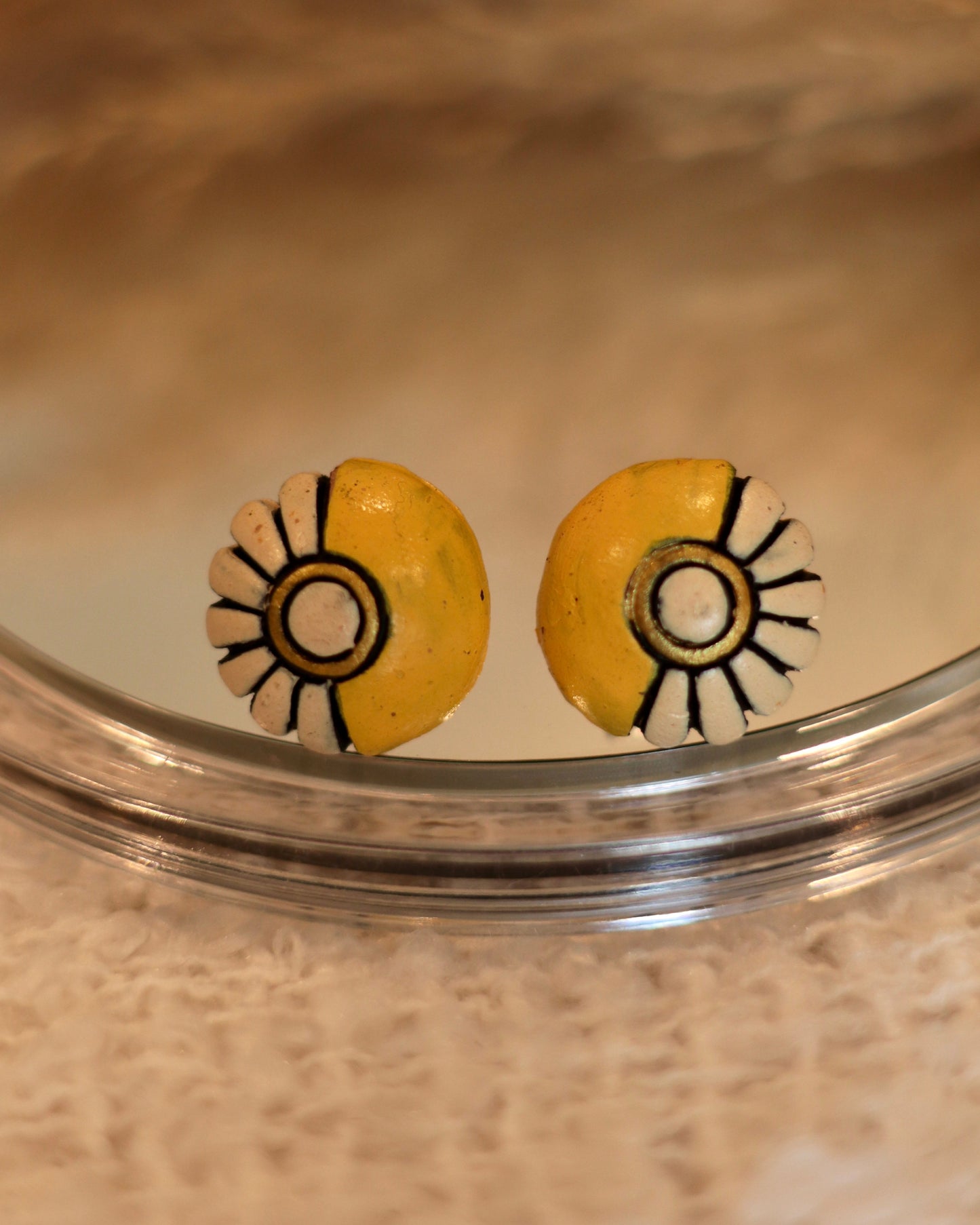 Handmade Artisan Terracotta Stud Earrings