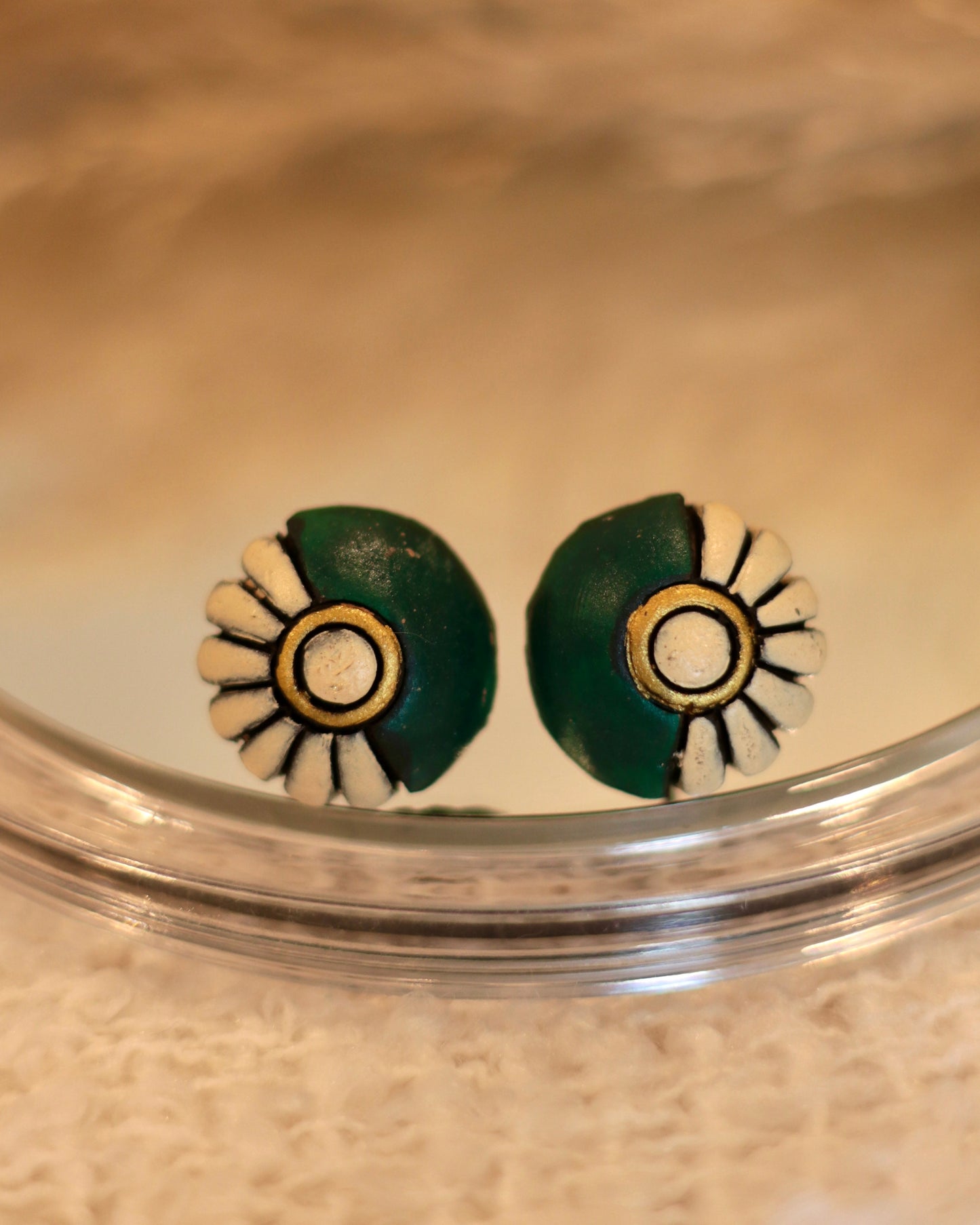 Handmade Artisan Terracotta Stud Earrings