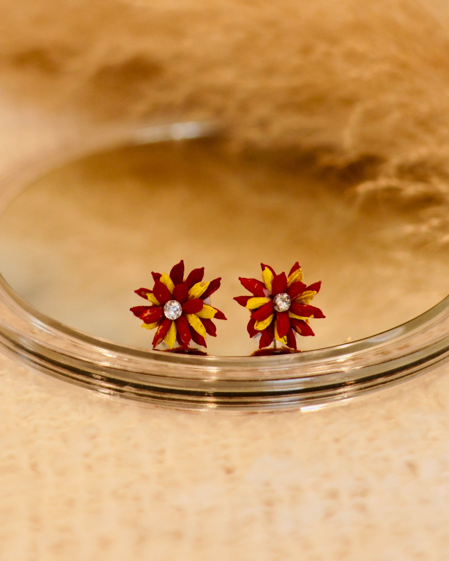 Lightweight Multicolour Rice Grain Stud Earrings
