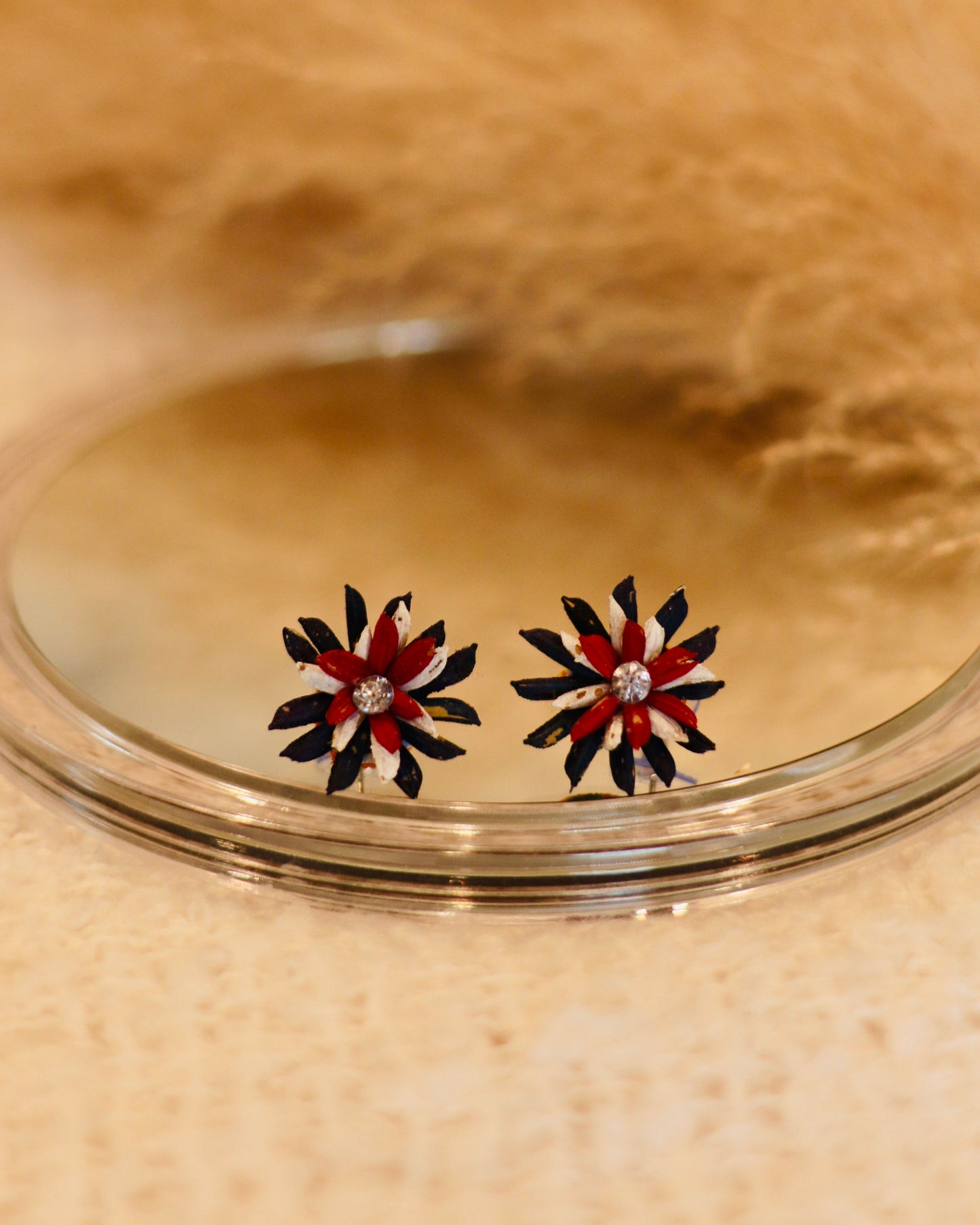 Lightweight Multicolour Rice Grain Stud Earrings