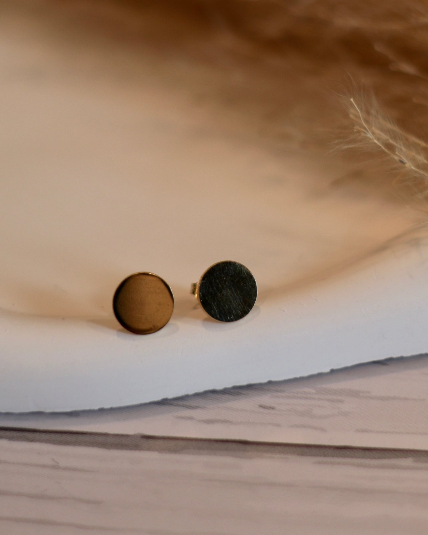 Modern Gold Flower & Ball Stud Set with Pearl Accent - Set of 3
