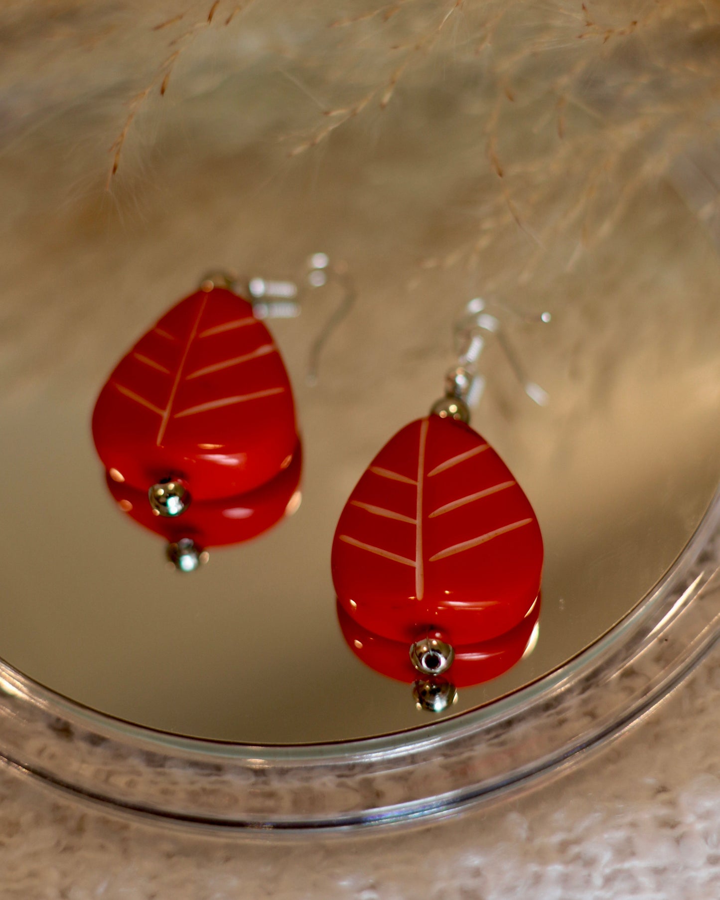 Stylish Leaf-Shaped Acrylic Earrings