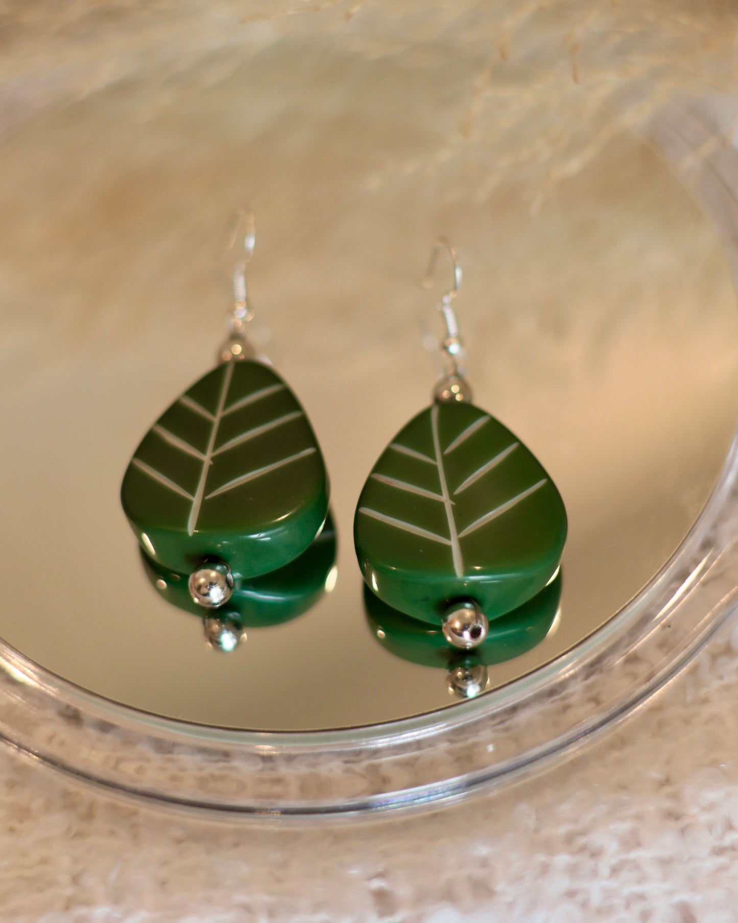 Stylish Leaf-Shaped Acrylic Earrings