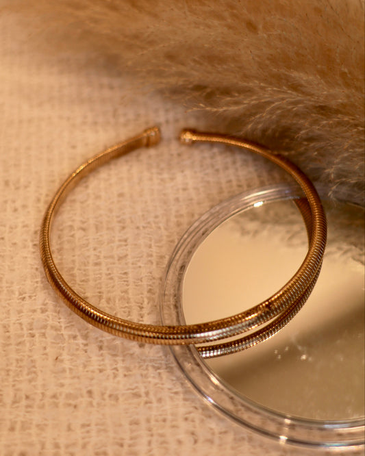 Elegant 18K Gold Plated Stainless Steel Hasli Choker - Anti Tarnish