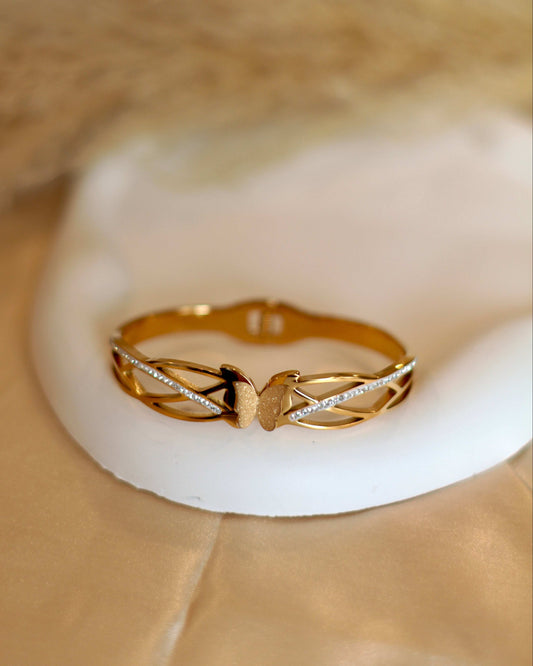 Gold Elegant Butterfly Bracelet - Occean By Soumali
