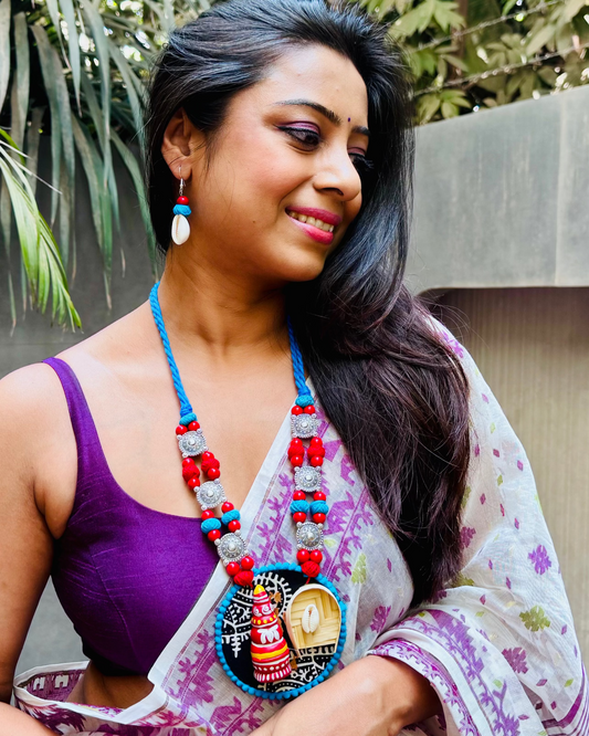 Handcrafted Sindur Dani & Kulo Bengali Style Necklace Set