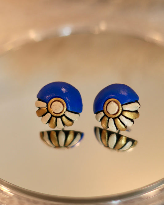 Handmade Artisan Terracotta Stud Earrings