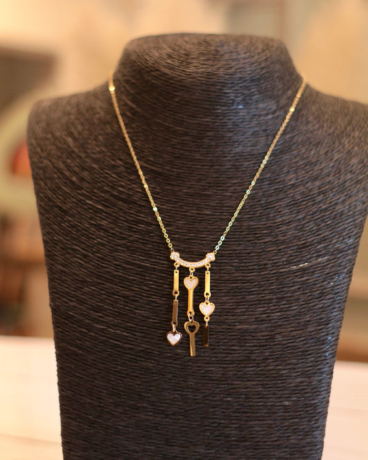 Key to My Heart Dainty Charm Necklace