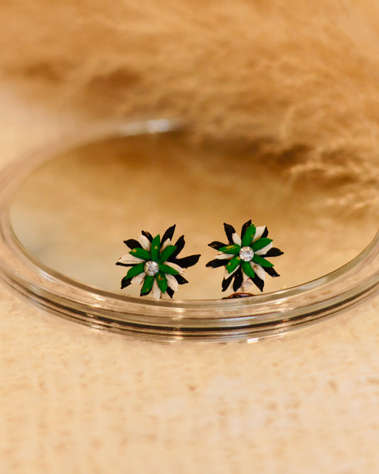 Lightweight Multicolour Rice Grain Stud Earrings